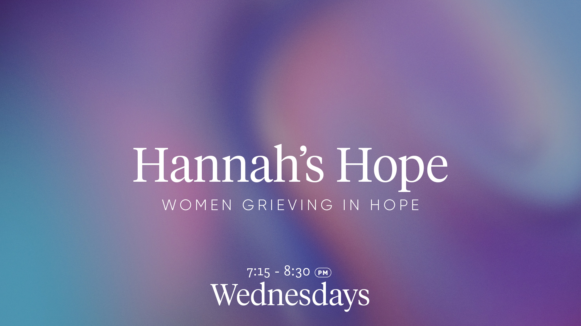 Hannah’s Hope — Women Grieving in Hope